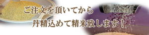 玄米からお好みの白さに精米します。